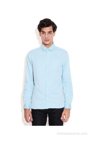 Celio Green Slim Fit Casual Shirt